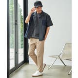 リネンライク冷感切り替えオープンカラーシャツ | ikka | 詳細画像10