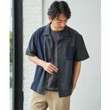 リネンライク冷感切り替えオープンカラーシャツ | ikka | 詳細画像3