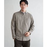 ベージュ | イージーケアネルチェックスイスカラーボタンダウンシャツ | ikka 