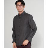 イージーケアネルチェックスイスカラーボタンダウンシャツ | ikka  | 詳細画像2 