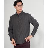 イージーケアネルチェックスイスカラーボタンダウンシャツ | ikka  | 詳細画像3 