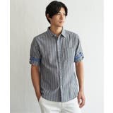 【吸水速乾】フレンチリネンMIX袖2WAYストライプシャツ | ikka  | 詳細画像8 