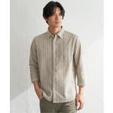 【吸水速乾】フレンチリネンMIX袖2WAYストライプシャツ | ikka  | 詳細画像9 