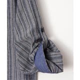 【吸水速乾】フレンチリネンMIX袖2WAYストライプシャツ | ikka  | 詳細画像20 