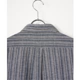 【吸水速乾】フレンチリネンMIX袖2WAYストライプシャツ | ikka  | 詳細画像23 