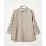 【吸水速乾】フレンチリネンMIX袖2WAYストライプシャツ | ikka  | 詳細画像27 