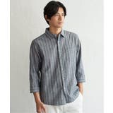 【吸水速乾】フレンチリネンMIX袖2WAYストライプシャツ | ikka  | 詳細画像2 
