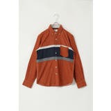 オレンジ | ネルパネル切り替えシャツ | ikka 