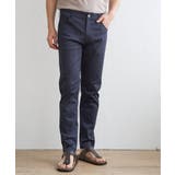 ネイビー | 【接触冷感】接触冷感チェック5ポケットパンツ | ikka 