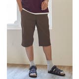 ブラウン | 6.5分丈ドビーハーフパンツ | ikka 