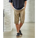 ベージュ | 6.5分丈ドビーイージーハーフパンツ | ikka
