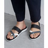 ネイビー | 切り替えトングサンダル | ikka 