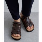 ダークブラウン | 2WAY編み込みトングサンダル | ikka 