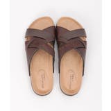 ダークブラウン | クロスベルトサンダル | ikka 