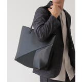 ブラック | PU切り替えトートバッグ | ikka
