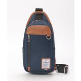 ネイビーブルー | 配色切り替えボディバッグ | ikka 