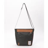 ブラック | 配色切り替えショルダーバッグ | ikka 