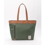 オリーブ | 配色切り替えトートバッグ | ikka 