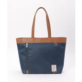 ネイビーブルー | 配色切り替えトートバッグ | ikka 