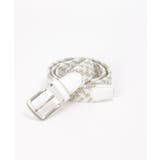 オフホワイト | ストレッチゴムメッシュベルトMIX | ikka 