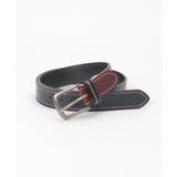 ネイビーブルー | カラーステッチレザーベルト | ikka 