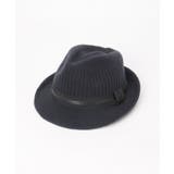 ネイビーブルー | ウールライクサーモ中折ハット | ikka 