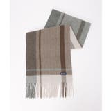 コーヒー | ウールパネルヘリンボーンマフラー | ikka 