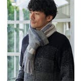 ウールパネルヘリンボーンマフラー | ikka  | 詳細画像1 