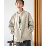 オフホワイト | ミドル丈リブブルゾン | ikka 