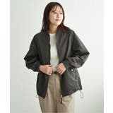 チャコール | ミドル丈リブブルゾン | ikka 