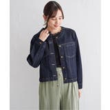 ストレッチデニムノーカラーシャウター【親子コーデ】 | ikka  | 詳細画像12 