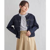 ストレッチデニムノーカラーシャウター【親子コーデ】 | ikka  | 詳細画像16 