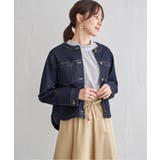 ストレッチデニムノーカラーシャウター【親子コーデ】 | ikka  | 詳細画像17 