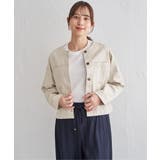 ストレッチデニムノーカラーシャウター【親子コーデ】 | ikka  | 詳細画像20 