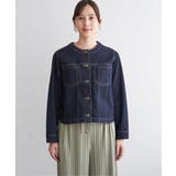 ストレッチデニムノーカラーシャウター【親子コーデ】 | ikka  | 詳細画像26 