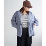 サックスブルー | シアーマウンテンパーカー | ikka 