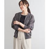 チャコール | シアーリブブルゾン | ikka 