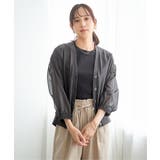 シアー9分袖カーデブルゾン | ikka | 詳細画像2