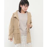 ベージュ | 撥水花粉リリースフードジャケット | ikka