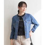 ストレッチノーカラーデニムGジャン | ikka  | 詳細画像9 