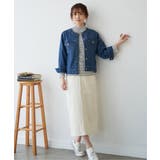 ストレッチノーカラーデニムGジャン | ikka  | 詳細画像4 