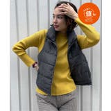 チャコール | 細コールフェイクダウンベスト | ikka 