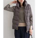 コーヒー | 細コールボリューム襟ベスト | ikka 