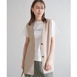 ノーカラーサイドスリットジレ | ikka | 詳細画像8