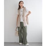 ノーカラーサイドスリットジレ | ikka | 詳細画像10