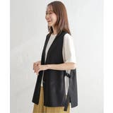ノーカラーサイドスリットジレ | ikka | 詳細画像12