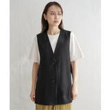 ノーカラーサイドスリットジレ | ikka | 詳細画像18