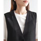 ノーカラーサイドスリットジレ | ikka | 詳細画像19