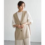 ノーカラーサイドベルトジレ | ikka  | 詳細画像16 