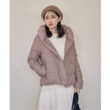 ローズピンク | 細コールボリューム襟ダウンジャケット | ikka 